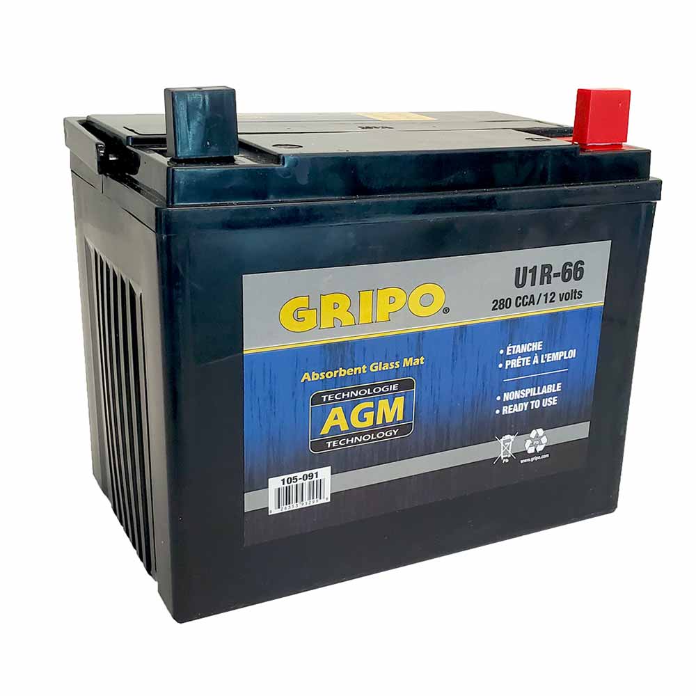 Batteries Gripo AGM #AGM U1R‑66 (2) – Equipements ESF